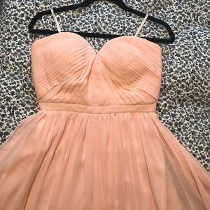 Blush Pink Long Bridesmaid’s Dress